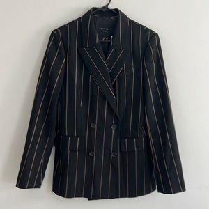Equipment Rhyder Blazer - Black with Copper Pinstripes